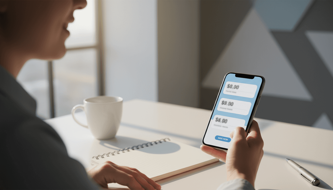 Person viewing insurance quote comparison on smartphone