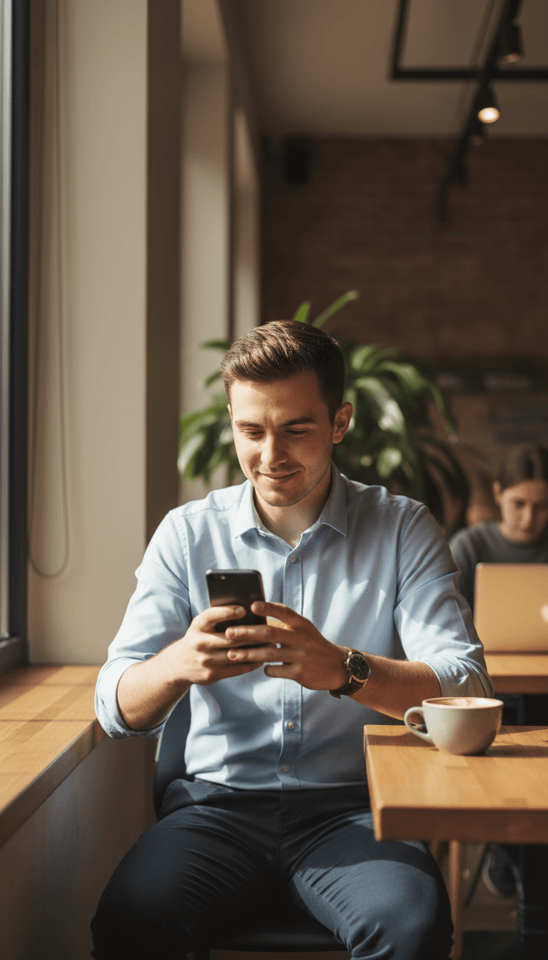 Person reviewing car insurance quotes on mobile phone