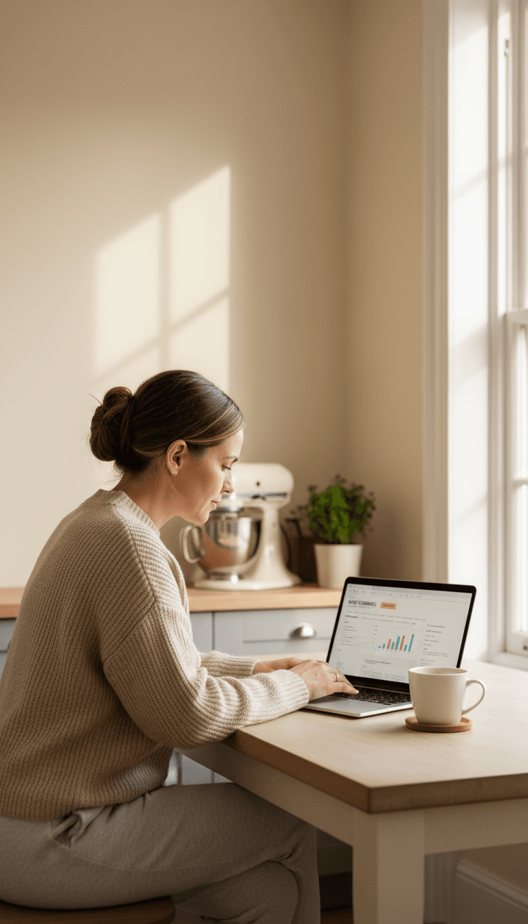 Person comparing car insurance quotes on laptop at home